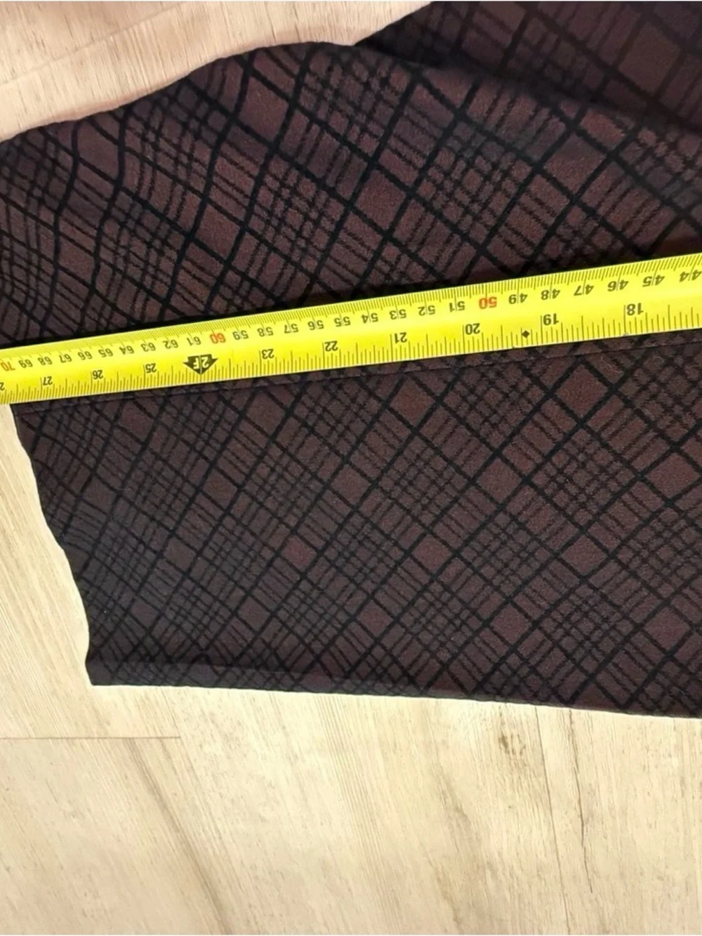 HUGO BOSS Mens Trousers Pants Size 38 Brown Plaid Grid Check 100% Wool Dress